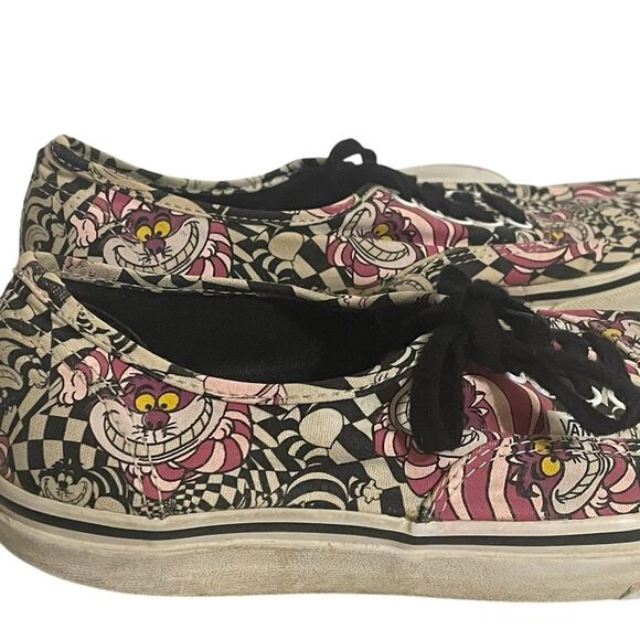 Disney Vans Alice in Wonderland Cheshire Cat Women’s Size 8 Sneakers Shoes Laces - Picture 6 of 15